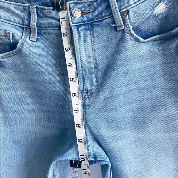 Old Navy Power Slim Straight Jeans – High Rise Ankle | Light Wash - Picture 8 of 9